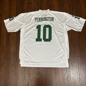 REEBOK NFL Mesh Jersey White New York Jets Chad Pennington #10 Football